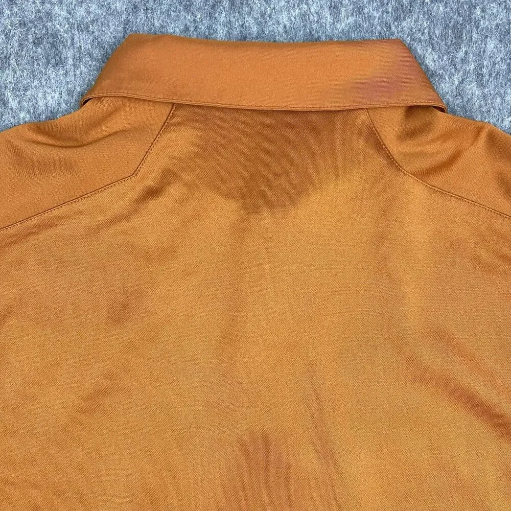 Nike Men's Texas Longhorns Polo Shirt Dri-Fit Orange Short Sleeve Golf Size M